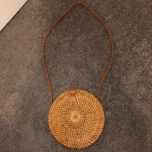 basket woven purse